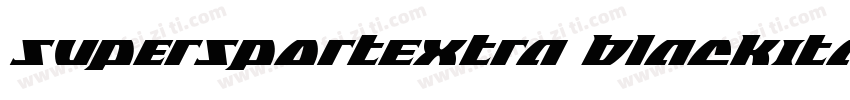 SuperSportExtra BlackItalic字体转换
